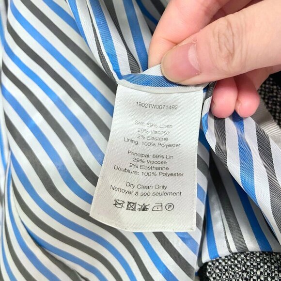 Veronica Beard Miller Dickey Tweed Blazer Black White Gingham Double Breast Sz 0 - Picture 15 of 15